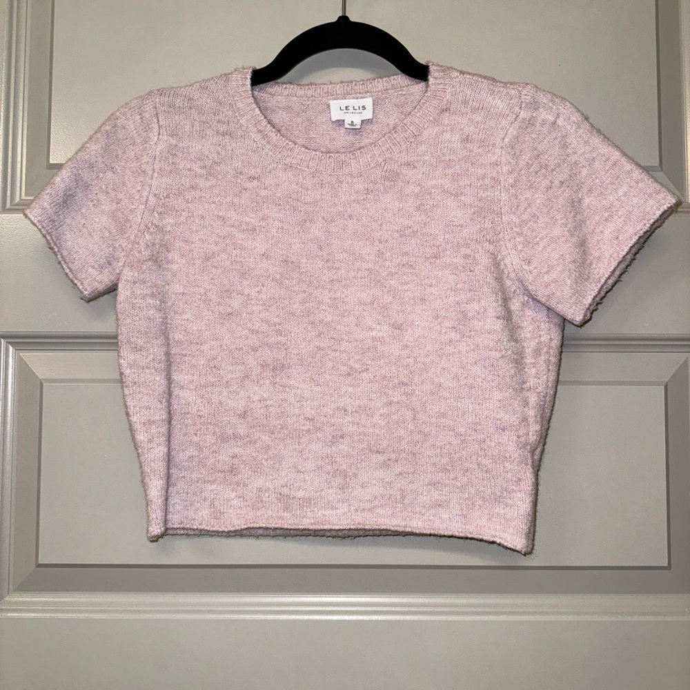 pink cropped top